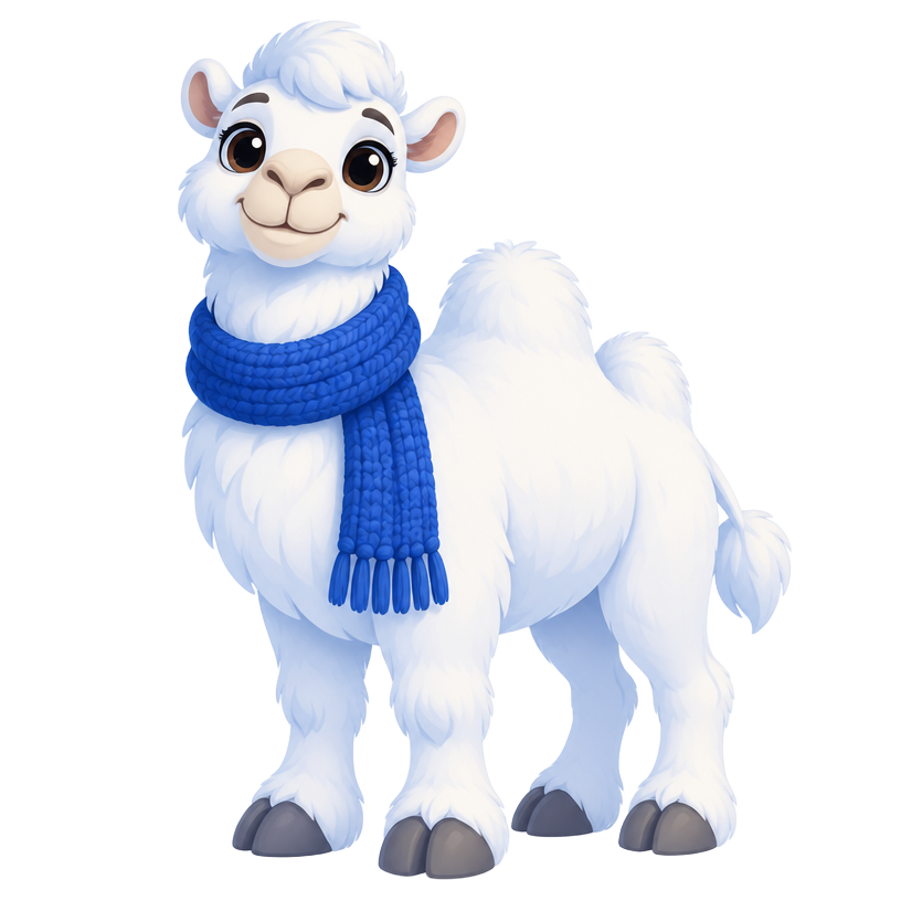 Snowy the snow camel